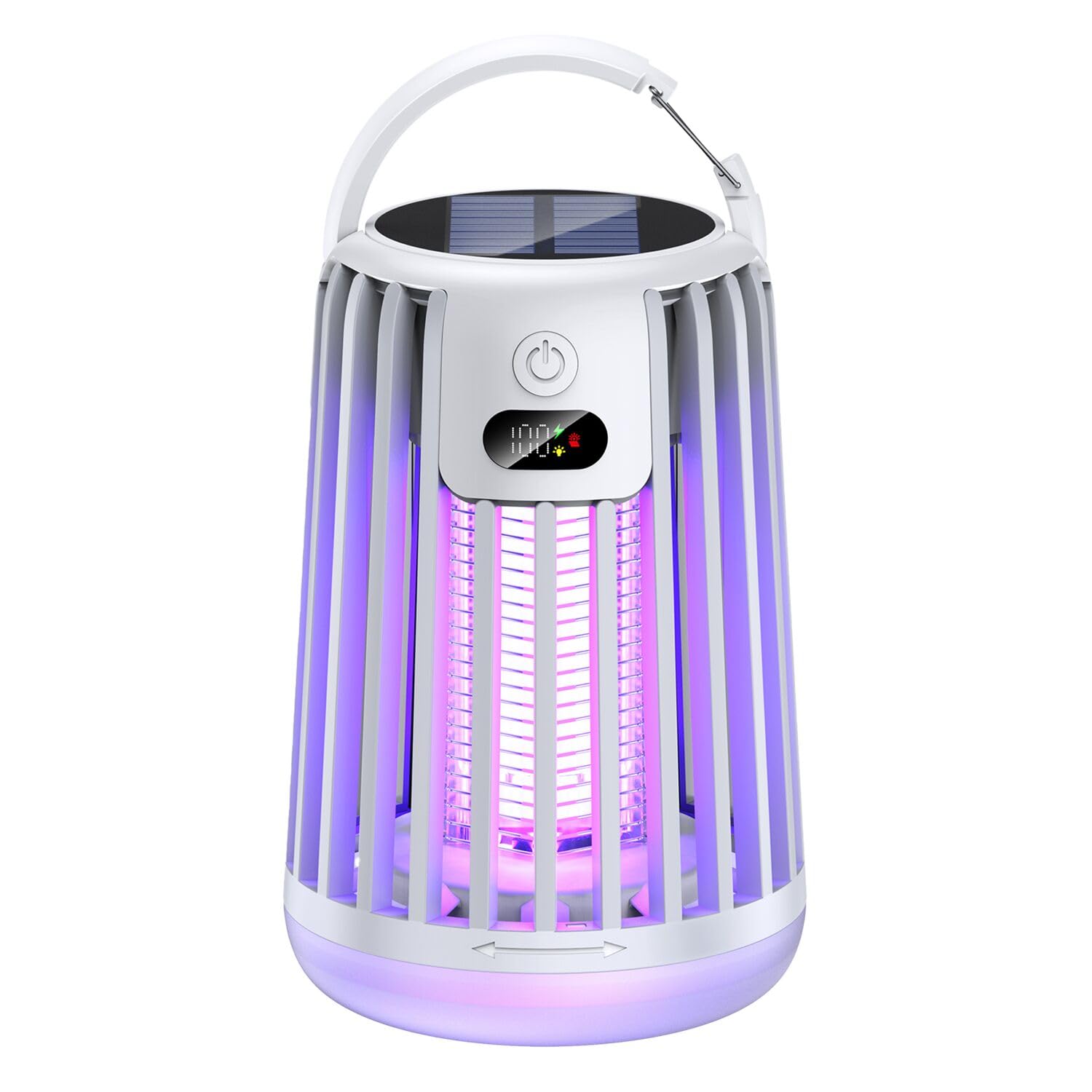 Electric Insect Killer & Trap [2026 New Model Solar Charging Insect Killer & Light 2-Way] Rechargeable Electric Mosquito Killer, High Capacity 3000mAh