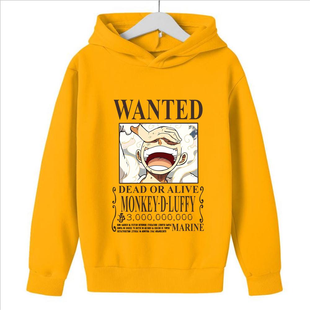 2024 One Piece Kids Luffy Hoodie Sweatshirt One Piece Boys Girls Sport Casual Sweater Cosplay Costume Children Pullovers Tops
