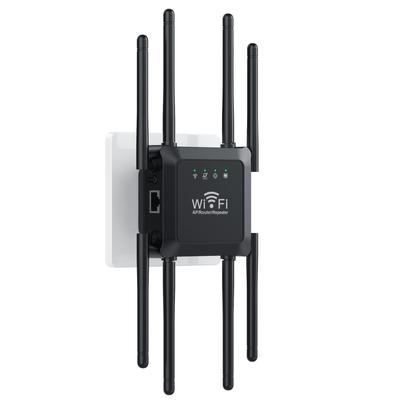 300 Mbit/s Drahtloser WLAN-Repeater Signalverstärker mit 8 Antennen WLAN-Verstärker Wi-Fi-Extender WPS Netzwerk-Router