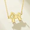 Romantic Bowknot Necklace Dainty Horse Pendant Necklace Cute Pony Necklace for Women Minimalist Animal Jewelry Gift for Her