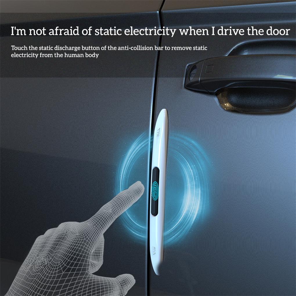 2 Pieces Car Door Protector Scratch Collision Strips Guard Shield Removal Anti-rub Silicone Stickers Vehicles