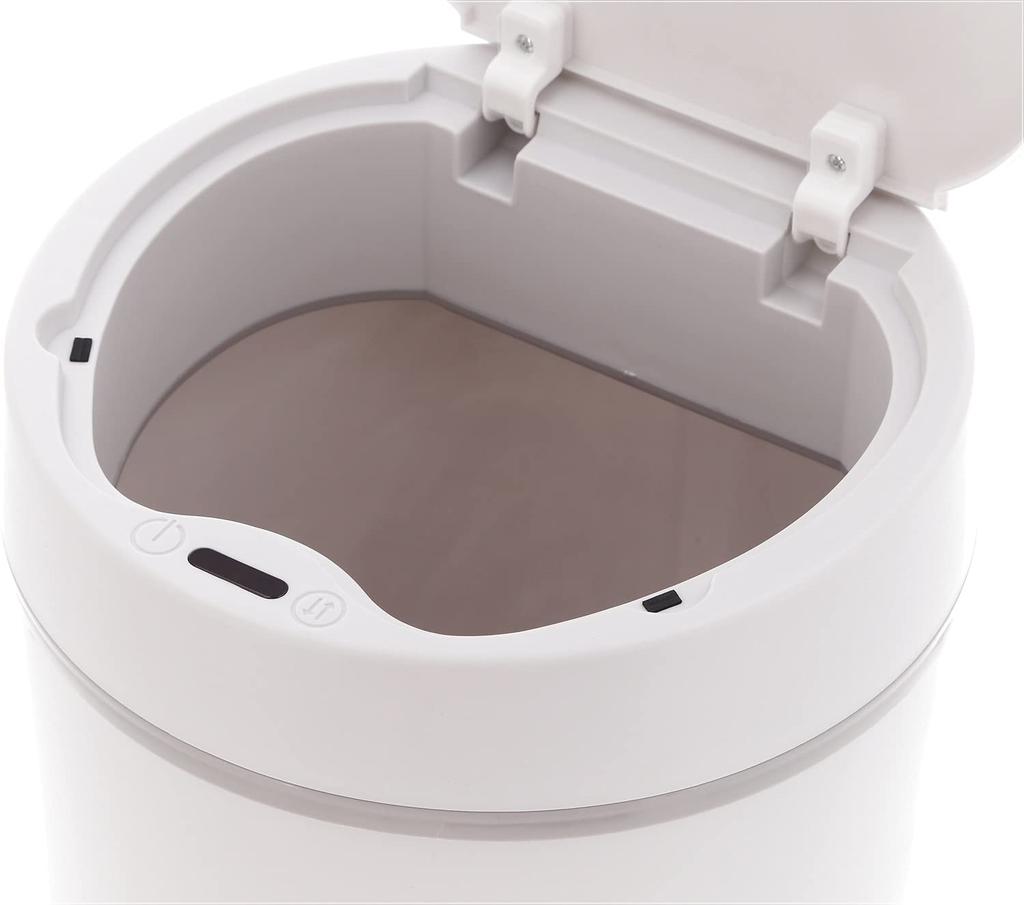 Fujiboeki Automatic Trash Can, 23.5cm Wide, with Lid, Motion Sensor, 12L, Round, 16703