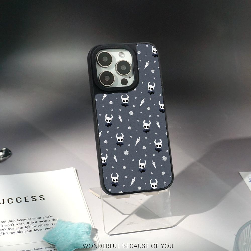 Super fashion Hollow Knights game Phone Case for iPhone 17 16 e 15 14 13 12 Pro Max Sheepskin Silver-edged protective case