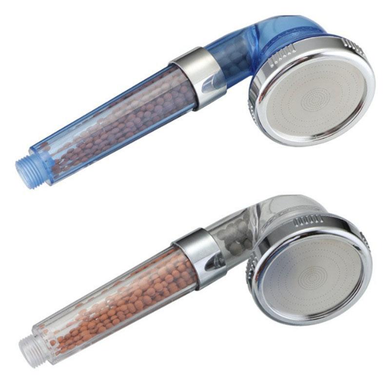 Showerhead 3-speed Adjustment Portable Shower Filter Negative Ion Stone Shower for Bathroom Items Bath Accessories Showers Parts