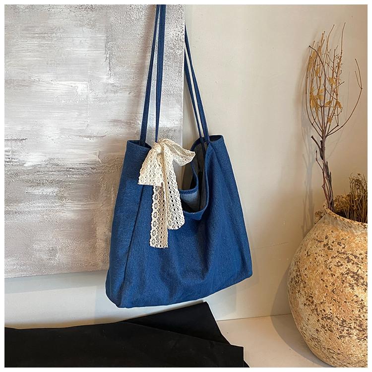 IELGY Casual Commuter Large Capacity Denim Tote Bag