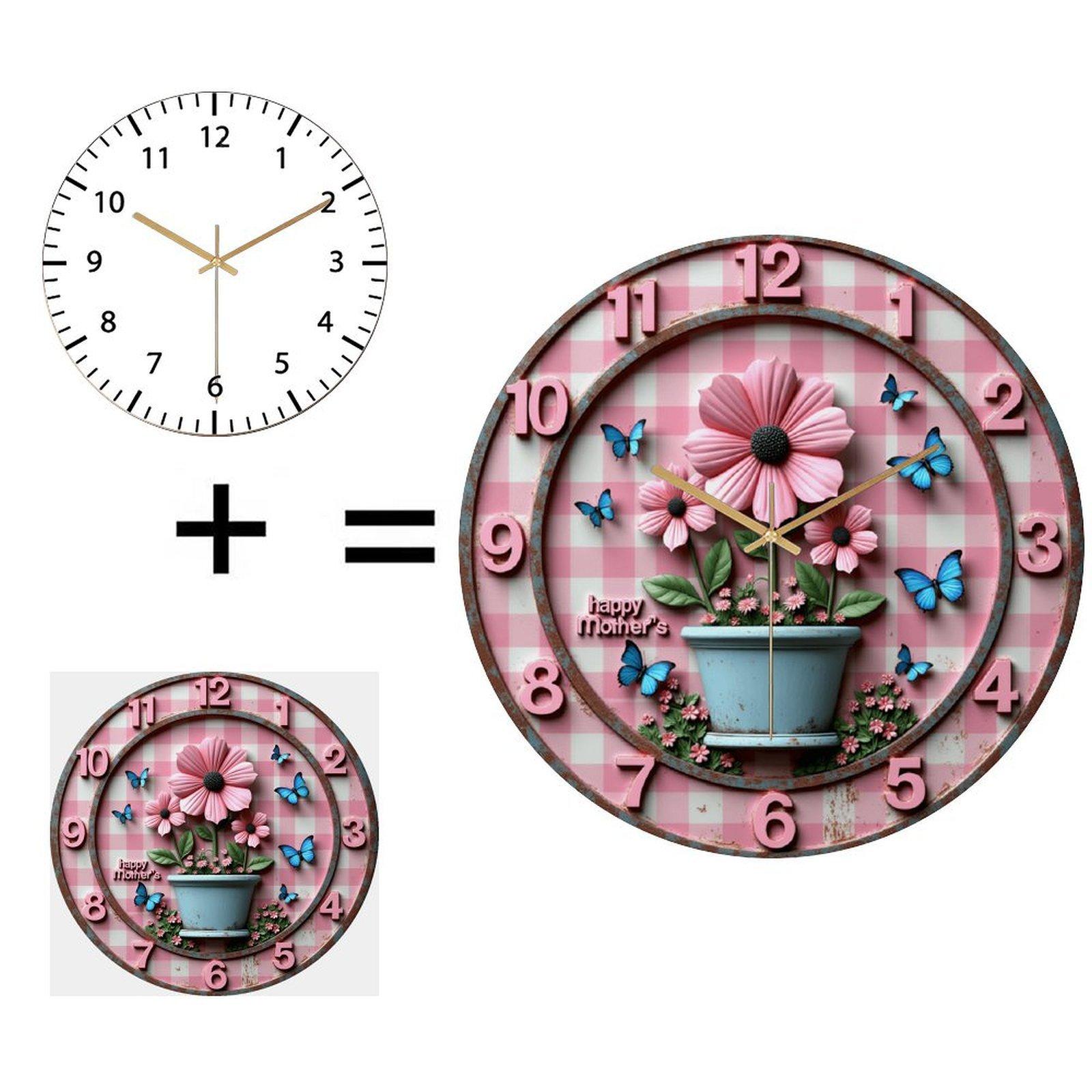30x30cm Round Wall Clock Sourced from a Factory with a Strong Quality Ethos (White,12 in(30.48cm))
