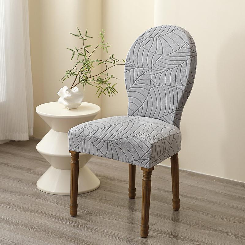 1/2/4/6pcs Jacquard Nordic Dining Chair Cover Elastic Chair Seat Slipcover Curved Chair Protector Case Kitchen Dining Room Home