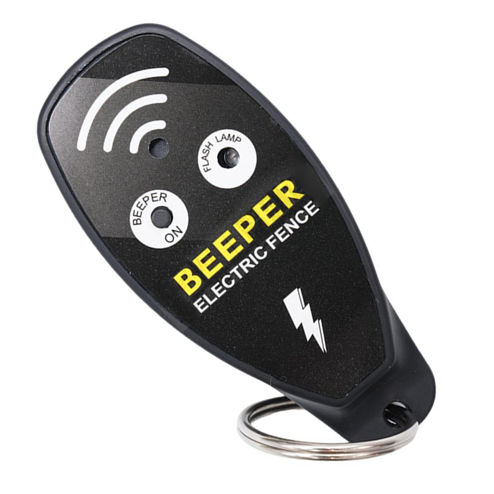 Electric Fence Voltage Detector with Red Light On Off Button and Buzzer Compact Design for Barbed Wire and Rebar Fences