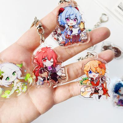 Genshin Impact Game Keychain Pendant Naxida Wendi Zhong Lirong Ke Li, Scattered Soldiers, General Thunder, Ying