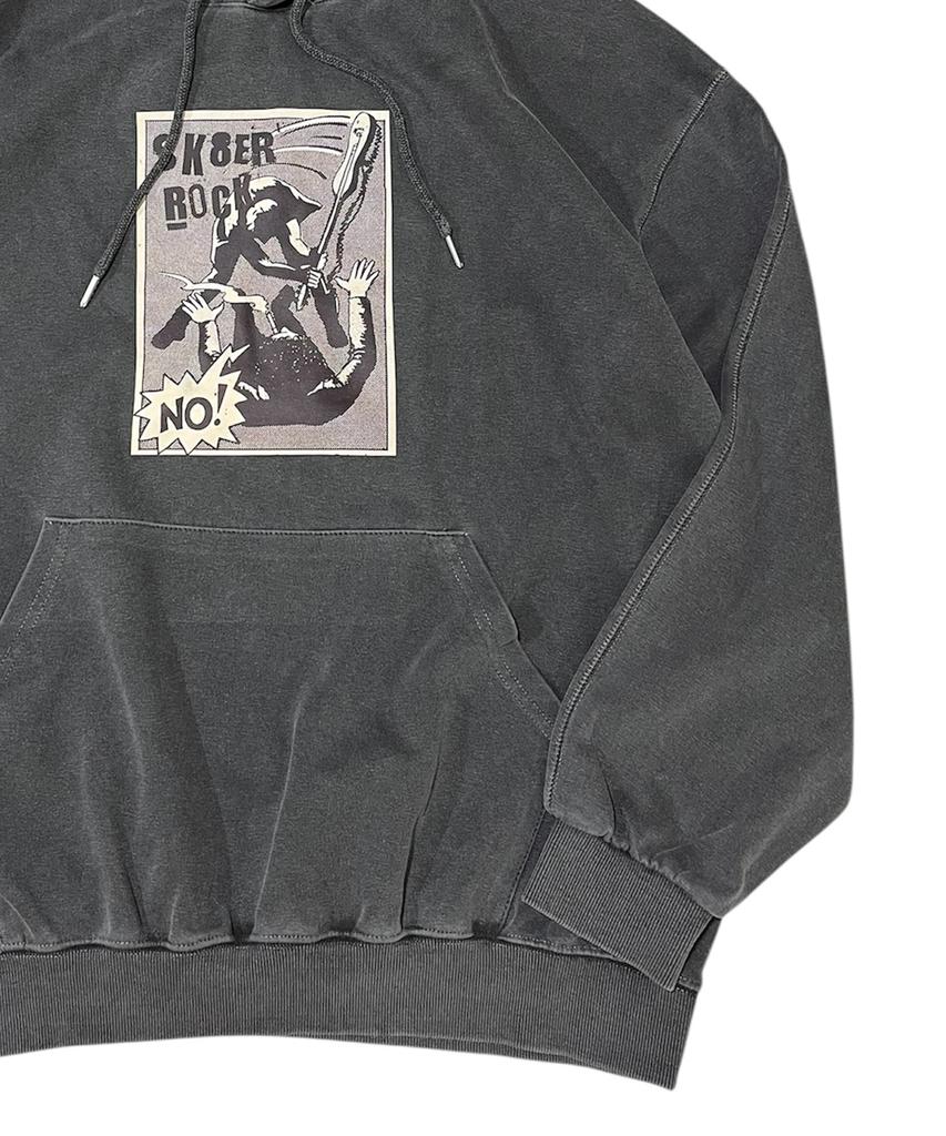 SK8ER ROCK No Control Pigment Sweat Hooded (Charcoal)