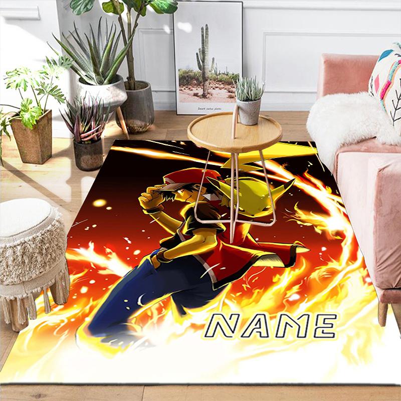 Custom 1Pc Adventure Pikachu Rug Office Carpet Indoor Outdoor Entrance Doormat Nonslip Soft And Comfortable Living Room D2915211