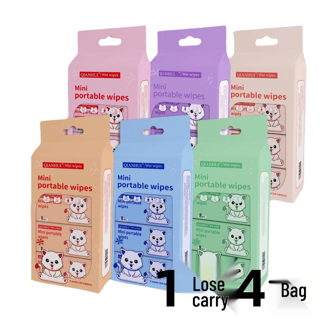 Portable Mini Baby Wipes: Disposable Hand & Mouth Cleaning for Infants & Toddlers