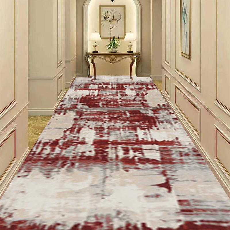 Retro Long Corridor Carpet Luxury Decoration Home Hallway Rug Non-slip Washable Stair Passageway Runner Foot Mat Customizable