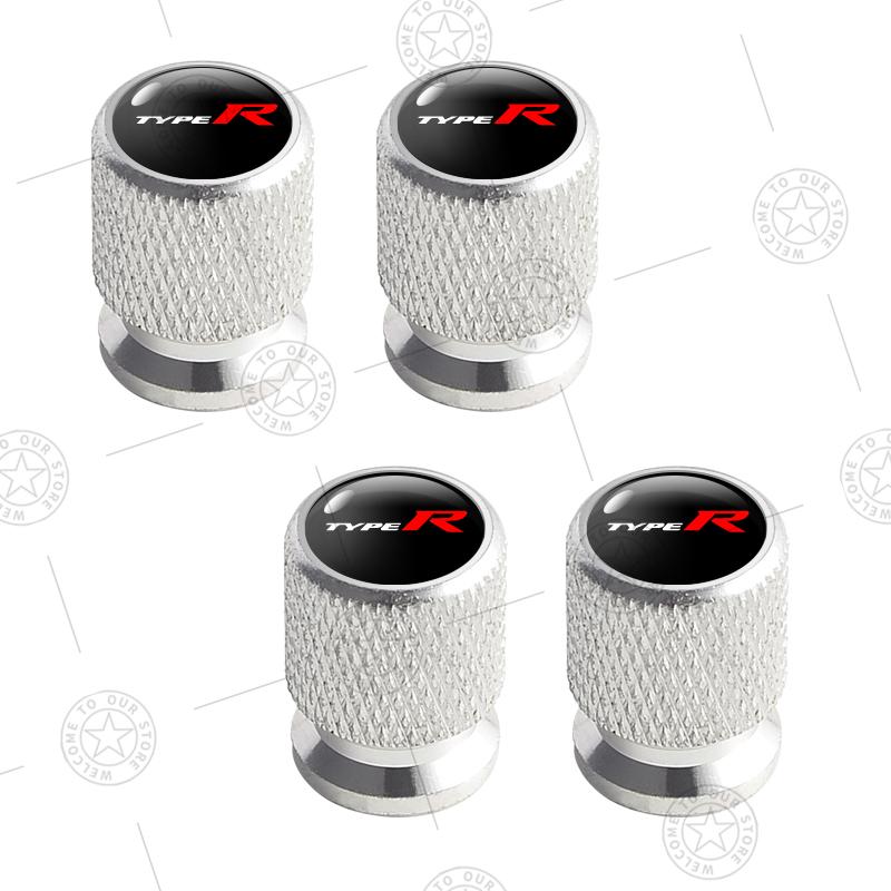4pcs Mugen Power Typer Logo Car Wheel Tire Valve Caps Air Stem Aluminum Accessories For Honda Civic Fit Jazz Accord Inspire City