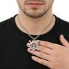 Anime Skeleton Face Stainless Steel Necklace Men's Fashion Choker Goth Jewelry Gift Cartoon One Piece
