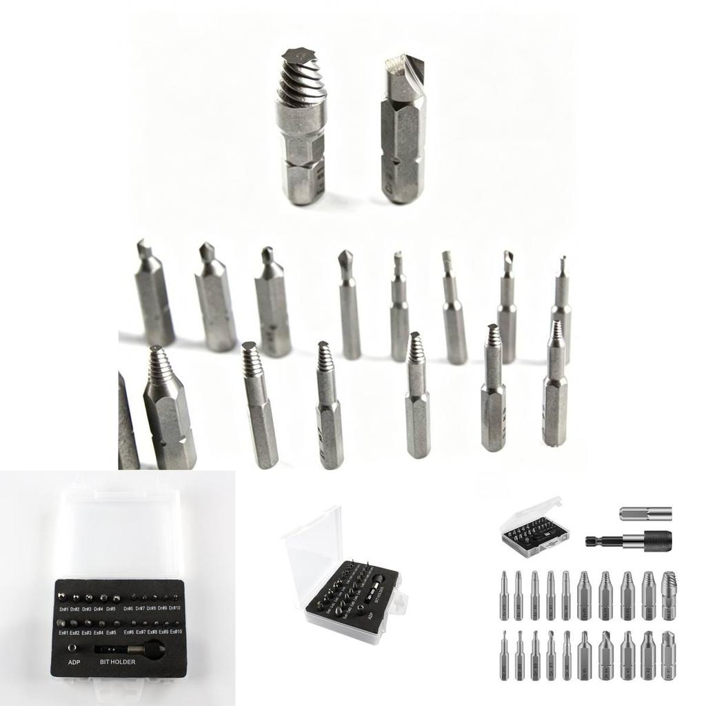Tungsten Steel Screw Extractor Set With 22 Pieces For Removing Broken Bolts And Damaged Screws