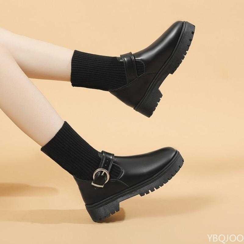 Fashion New high top boots for autumn  winter simple comfortable short boots fashionable anti slip wear-resistant women's boots