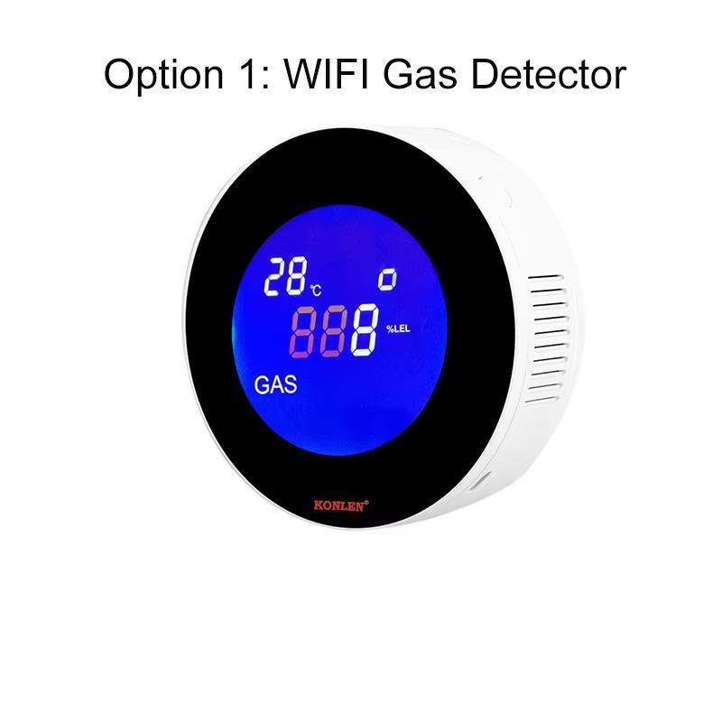 WIFI Tuya Natural LPG Gas Leak Detector with Electric Solenoid Valve Automatic Smart Shut Off Methane CH4 Leakage Alarm Sensor Only gas sensor