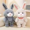 Kawaii Rabbit Plush Toy Stuffed Animal Sofa Back Cushion Kids Birthday Gift Cartoon Room Decor Soft Pillow Bed Cushion