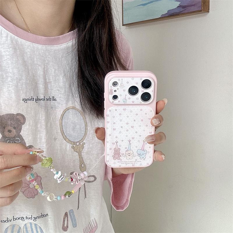 Floral & Animal Chain Phone Case for iPhone 17/16 Pro Max/15/14