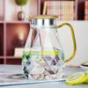 Glass Cold Water Pitcher with Bamboo Lid