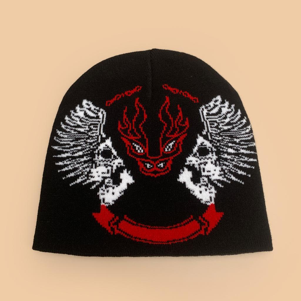 Autumn and Winter Contrasting Colors Soul Knight Jacquard Knitted Hat Men and Women Warm Personality Fashion Retro Pullover Hat