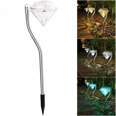 Solar Energy Diamond Lawn Lamp, Rainproof Outdoor Courtyard Lamp, Landscape Street Lamp, Diamond Lamp, Seven-color Solar Panel