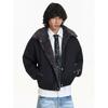 Blaexit American-Style Faux Mink Fur Collar Mountain Carving Jacket for Men, Thickened Winter Quilted Short Cotton Jacket