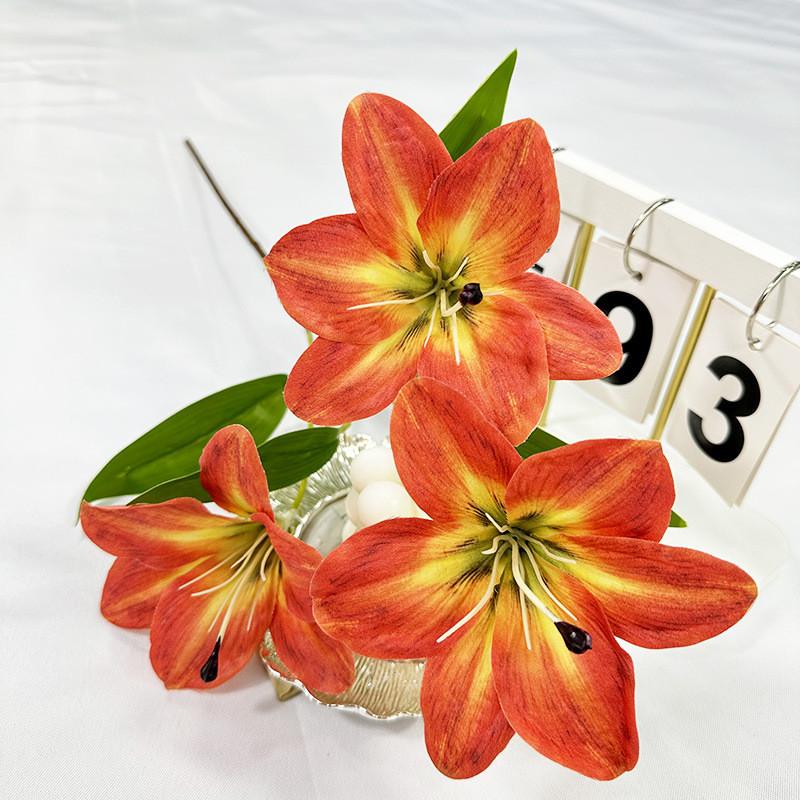 Plant Simulated Lilium Spp Wedding Hotel Restaurant Desktop Decoration Props