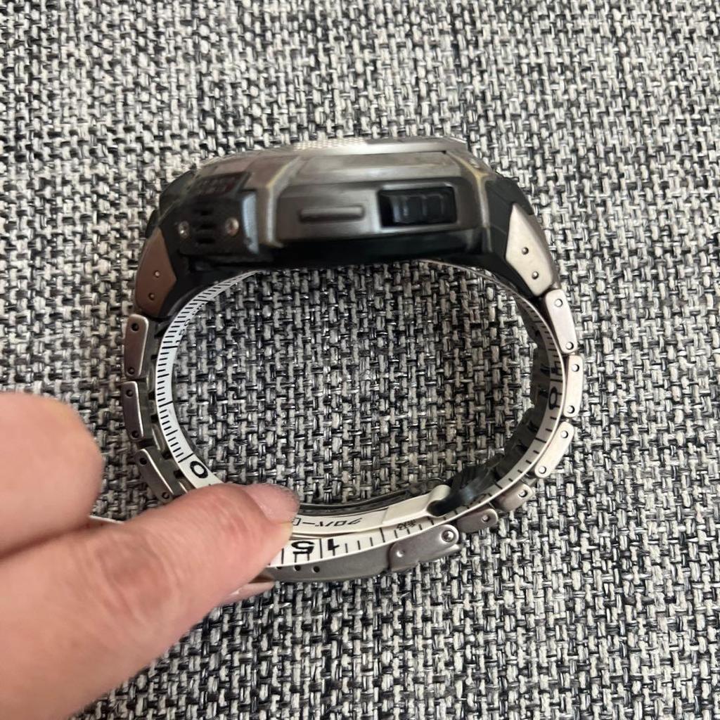 Used CASIO PRO TREK PRW-1000TJ Titanium Belt Radio Solar