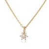 Exquisite Simple Zircon Flower Pendant Necklace Sweet Romantic Jewelry For Women