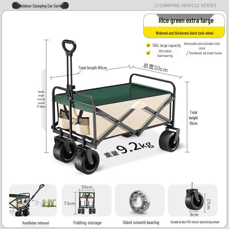 Portable Folding Camper Cart for Camping and Travel