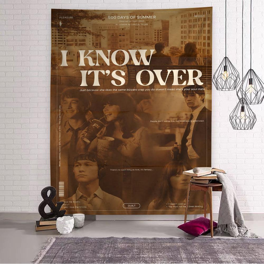 

Romantic Inspired Movie 500 Days of Summer Hippie Wall Hanging Tapestries Bohemian Wall Tapestries Mandala INS Home Decor 74x94cm(29x37in)