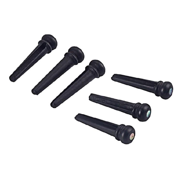 6Pcs Fixed Vertebra Guitar Bridge Pin Ebony Wooden Guitar Bridge Pin Easy Use