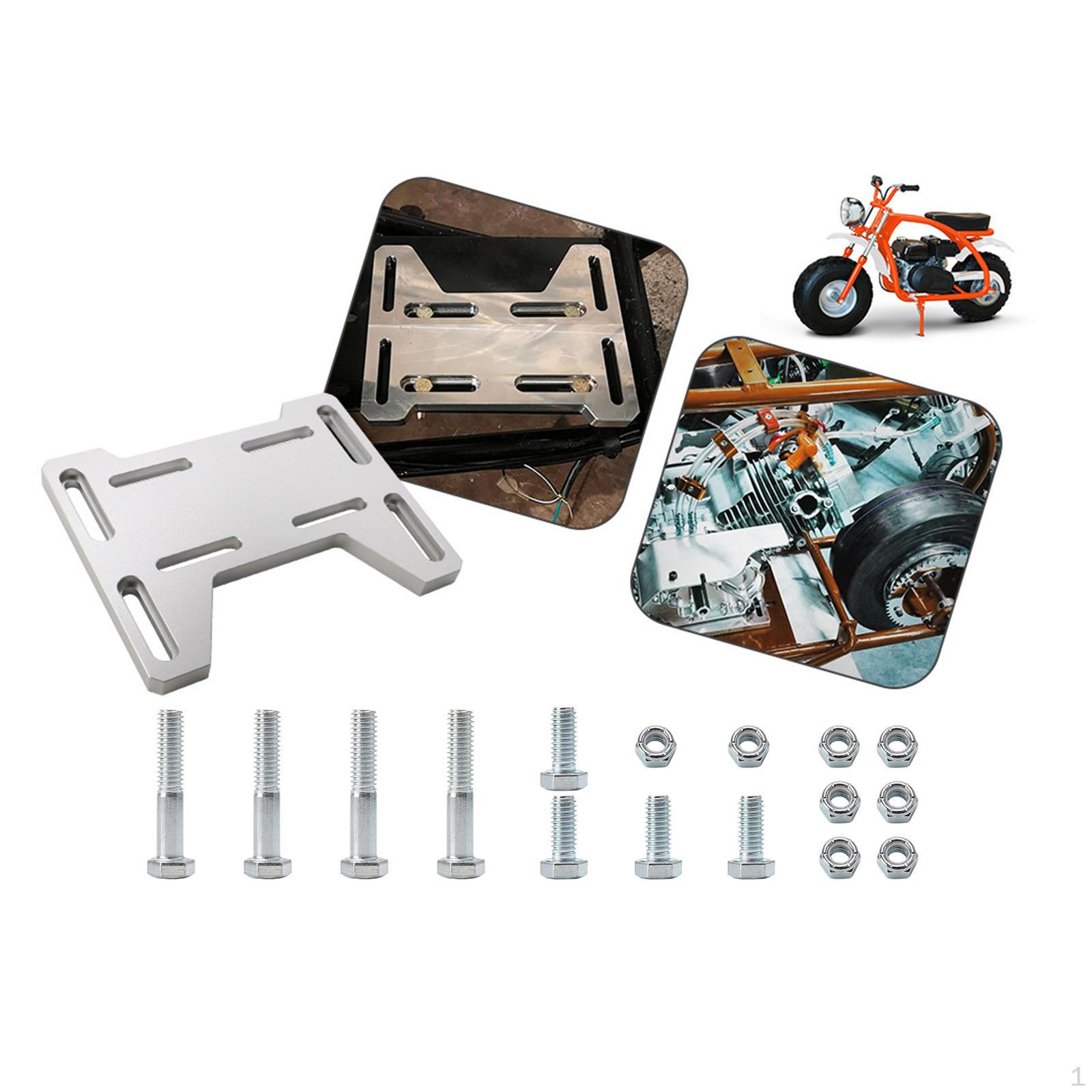 

Адаптер пластины крепления двигателя для небольших 4-тактных алюминиевых аксессуаров 15x18,7 см, детали Silvery