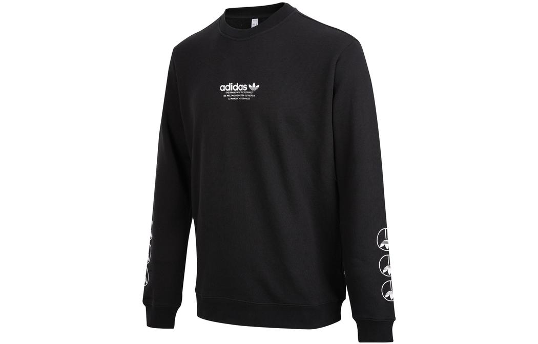 

Adidas Originals Sweatshirts Men s Black Crew Neck Moderate Regular HF4904 L