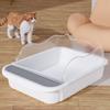 For  Capacity Semi-Enclosed Cat Litter Box Pet Toilet Splash-Proof Design Lightweight And Sturdy Pet Sandbox With Sc