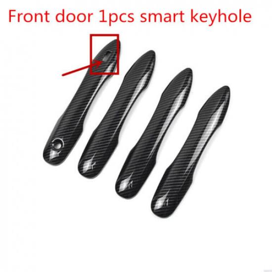 For  Toyota Corolla Hatchback Carbon Fiber Style Car Door Handle Cover Trim