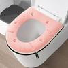 Toilet Seat Cover Soft Stretchable Non-Slip Washable Pad Round Elongated Square Toilet Seat Mat Wrinkle Resistant Toilet Seat Protector