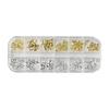 12 Slot Metal Bows Nail Art Charms with 12 Precise Sections for Easy Management and Reduced Loss In Busy Environments
