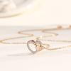 Heart-To-Heart Necklace Female Korean Version Niche Light Luxury Love Diamond-Encrusted Heart Pendant Collarbone Chain Quality