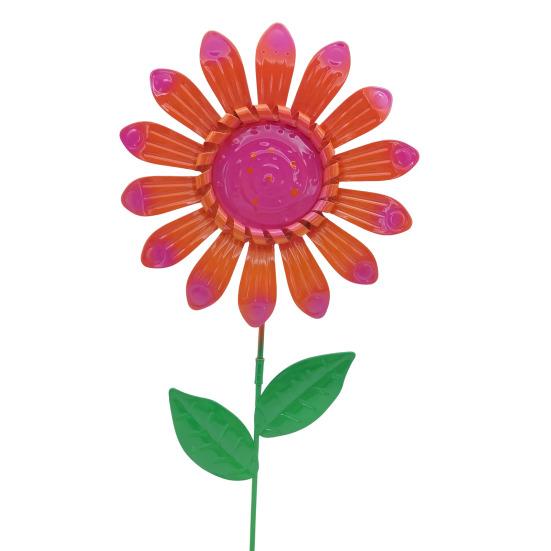 Yousheng Metal Flower Garden Stake Planter Insert Flower Stake with Leaves Outdoor Decorative Stake for Yard Art Window Box Decor