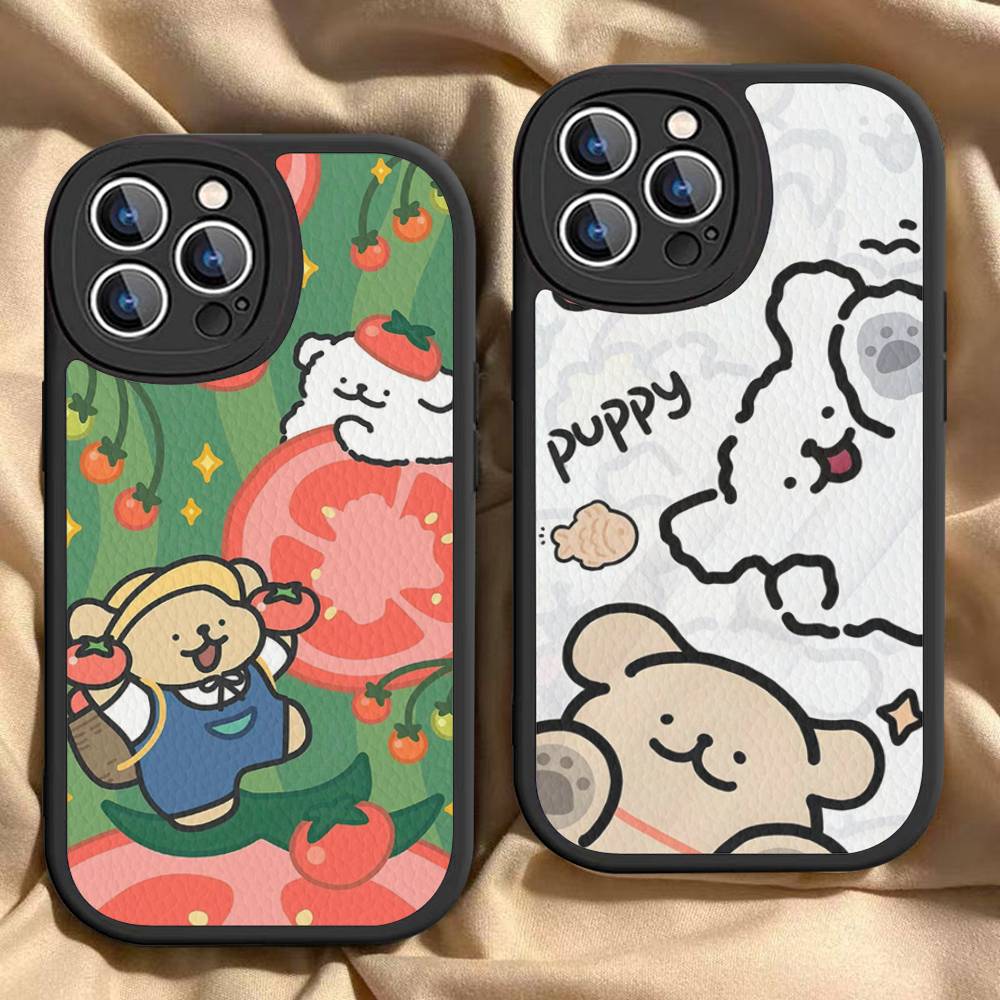 Maltese Cute Line Puppy Dog Phone Case For IPhone 16 15 14 13 12 11 Pro Max Plus Leather Soft Cover
