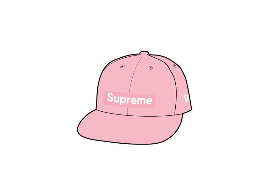Supreme Brushed Wool Box Logo New Era Pink 7 1/2