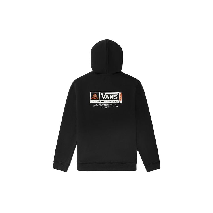 Vans Casual Logo Print Pullover Hoodie Unisex Hoodies Black VN0A4UT1BLK