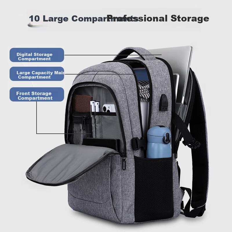 BRINCH Laptop Backpack, 17/17.3 Inch, Shockproof, for Business Trips And Commuting, Large Capacity Schoolbag