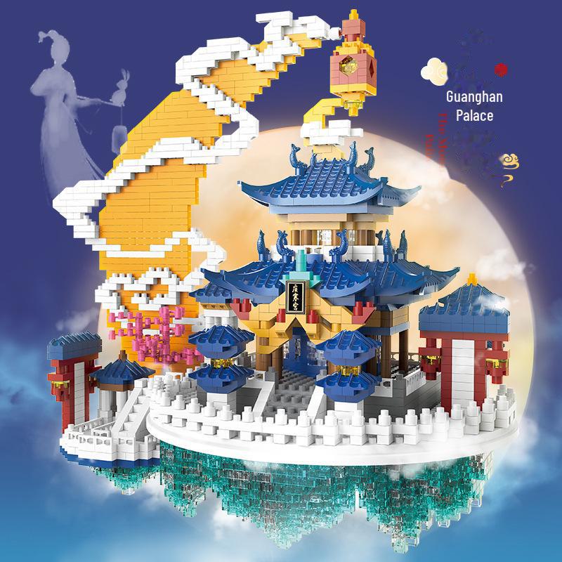 

Совместимый образовательный набор строительных блоков - Мини-микромодель дворца Гуанхань, креативный подарок на день рождения