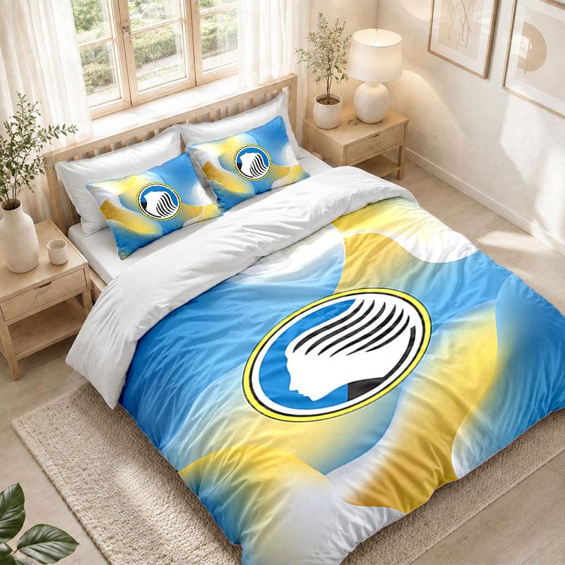 Bedding Set 1 Duvet Cover 2 Pillowcases Atalanta FC Print Bedroom Home Decoration