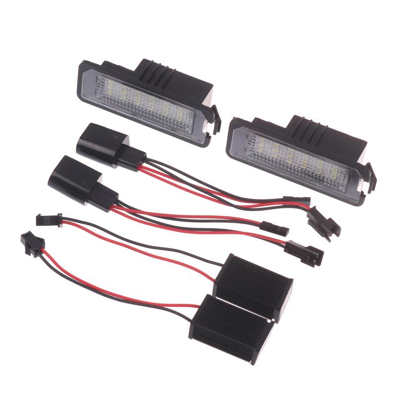 2Pcs Led Number License Plate Light Assembly With Canbus Compatible With Multi-Brand Car License Plate Light