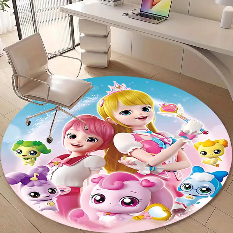 1pc Catch Teenieping Magic Sweethear Design Printed Area Round Carpet for Bedroom Living Room Home Decor Rugs Mat Non Slip Mat Rug for Bedside